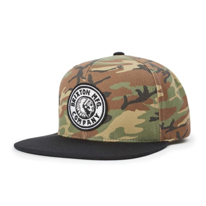 Brixton Hat Rival Snapback Woodland Camo/Black