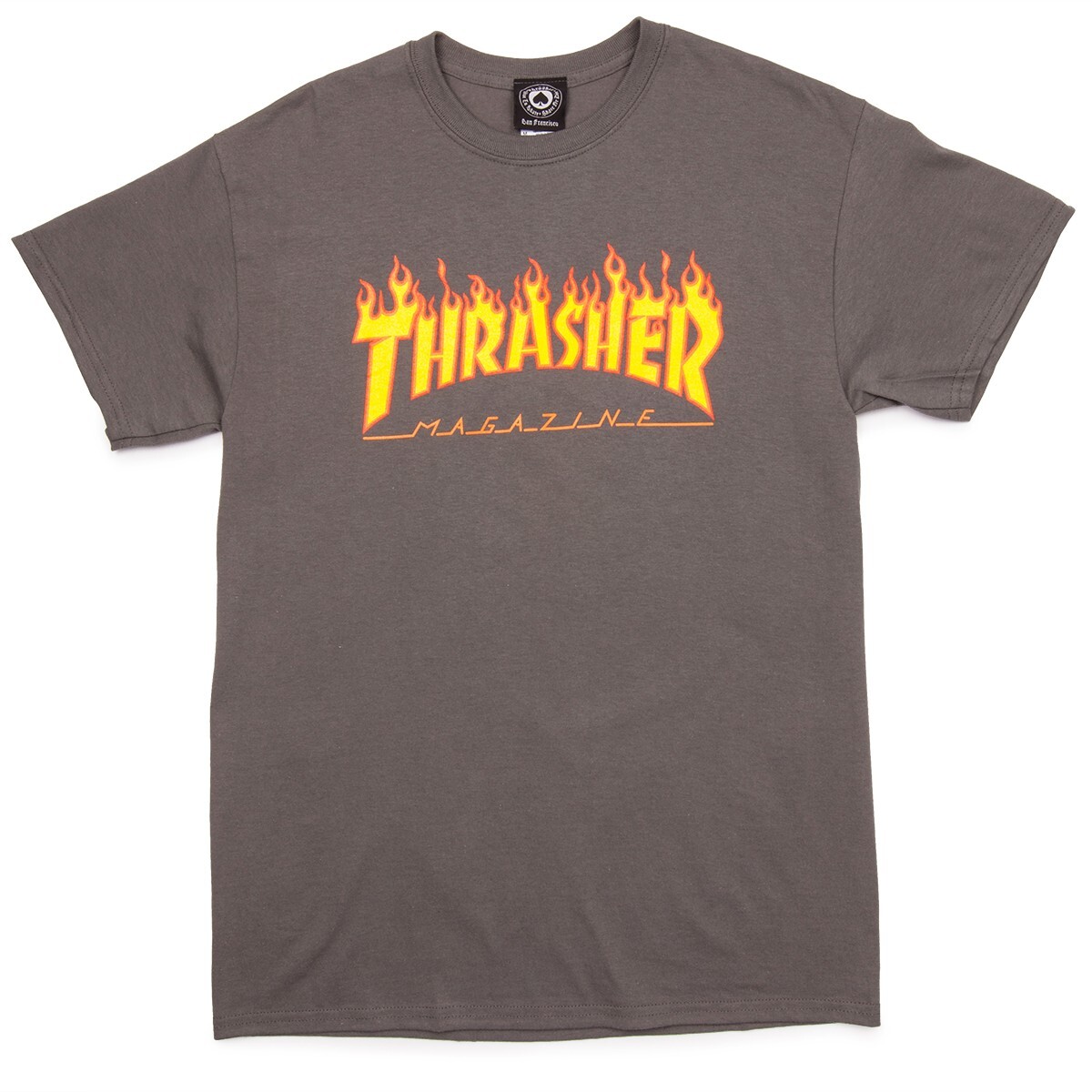 Thrasher Tee Flame Charcoal