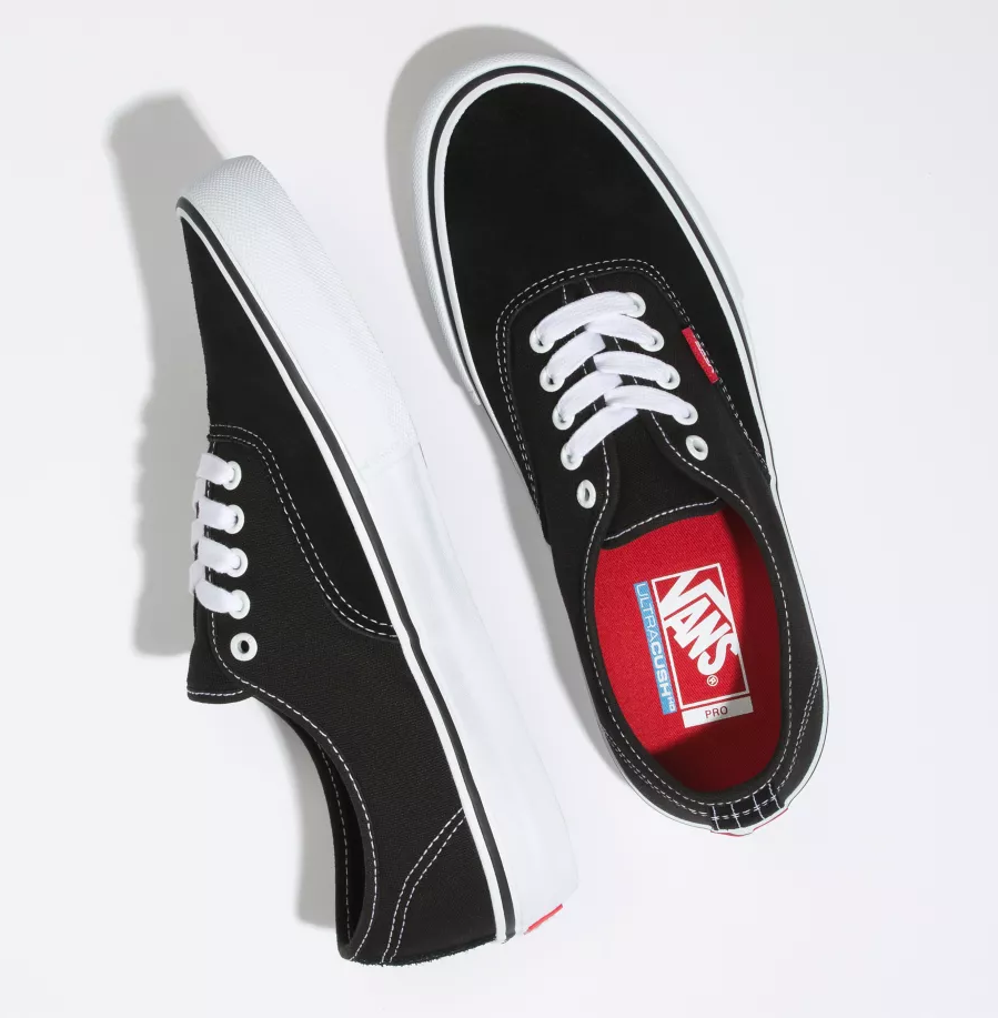 Vans Authentic Pro Black/White Suede Toe/Canvas