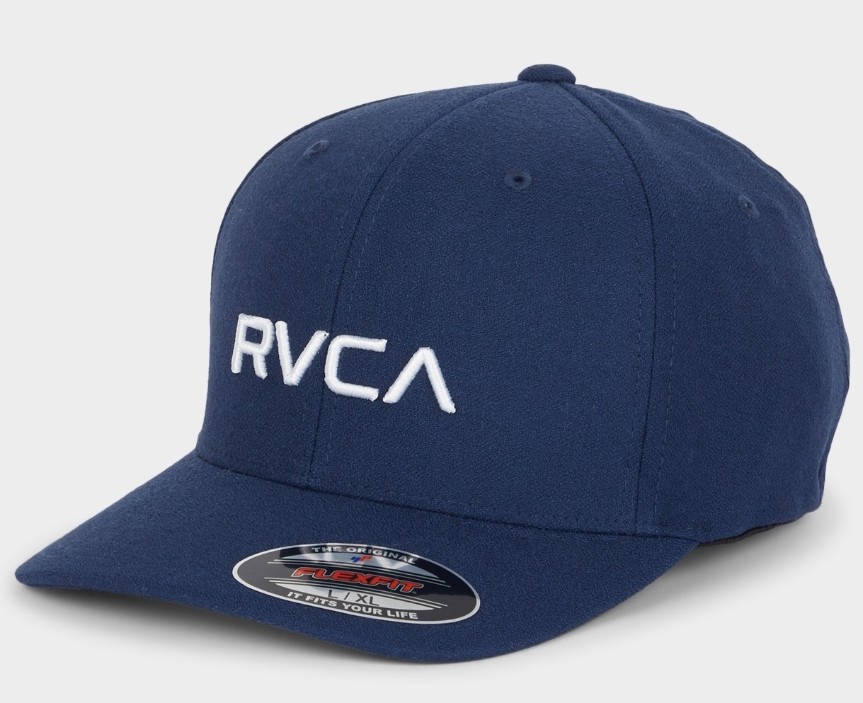 RVCA Hat Logo Flex Fit Navy Heather