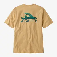 Patagonia Tee Flying Fish Responsibili-Tee Cliffs And Coves Conifer Green image