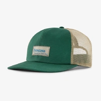 Patagonia Hat Relaxed Trucker Water People Label Conifer Green image