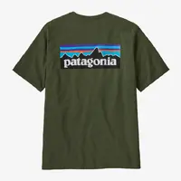 Patagonia Tee P-6 Logo Responsibili-Tee Torrey Pine Green image