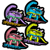 Bones Sticker Dino Sortas Assorted Colours 3.5 Inch image