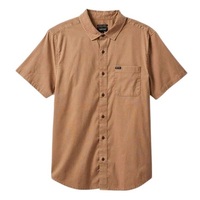 Brixton Shirt Charter Woven Burro Brown Sol Wash image