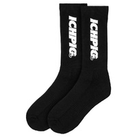 Ichpig Socks Sprinters Crew Black US 9-12 image