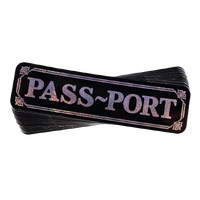 Passport Sticker Official Black/Holographic Silver image