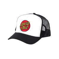 Santa Cruz Youth Hat Classic Dot Trucker White/Black image