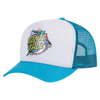 Santa Cruz Youth Hat Shark Dot Trucker Turquoise image