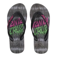 Santa Cruz Youth Thongs Rad Dot Hollow Black image