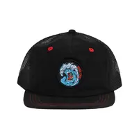 Santa Cruz Youth Hat Screaming Wave Unstructured Trucker Black image