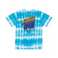 Santa Cruz Youth Tee Rad Dot Hollow Turquoise Tie Dye image