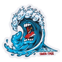 Santa Cruz Sticker Screaming Wave 4 inch Blue image