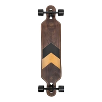 Z-Flex Complete Ruins To Roses Woodgrain Drop Through Longboard 40.5 Inch Length image