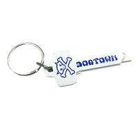 Dogtown Knife Retractable Key Knife Keychain White Blue image