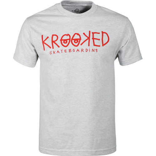 Krooked Tee Krooked Eyes Ash/Red [Size: Mens Medium]