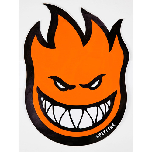 Spitfire Sticker Fireball Large Orange 8 Inch Width