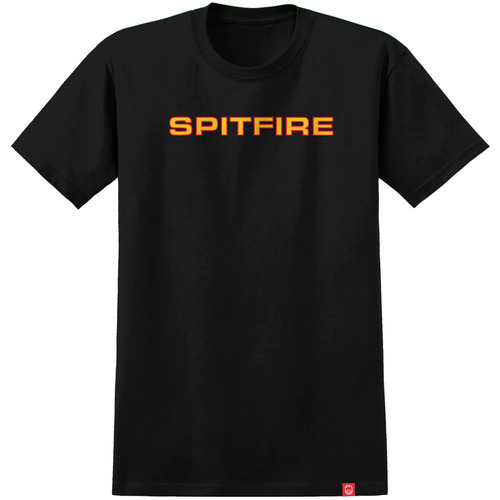 Spitfire Tee Classic 87 Black/Gold/Red [Size: Mens Medium]