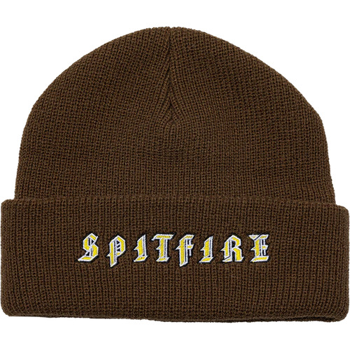 Spitfire Beanie Old E Cuff Brown