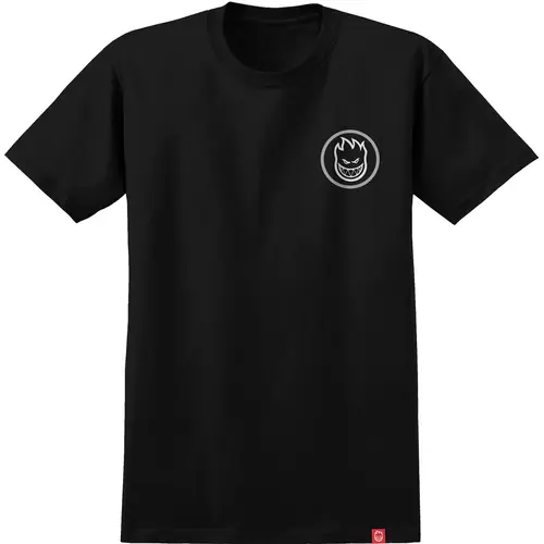 Spitfire Tee Classic Swirl Overlay Black/White [Size: Mens Medium] [Colour: Black]