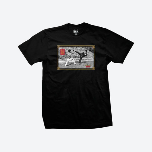 DGK Tee Double Dragon Bruce Lee Black [Size: Mens Medium]