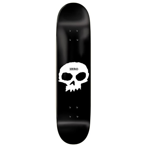 Zero Deck Single Skull Black/White 8.0 Inch Width