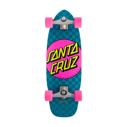 Santa Cruz Complete Surf Skate Pink Dot Check Cut Back 9.7 x 29.9