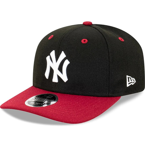 New Era Hat 9FIFTY Snapback Black/Cardinal Red NY Yankees