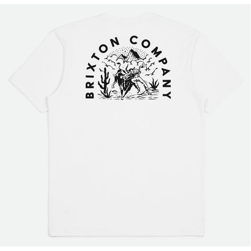 Brixton Tee West Tailored White [Size: Mens Medium]