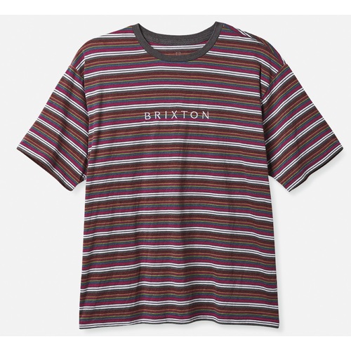 Brixton Tee Knit Hilt Boxy Alpha Line Viva Multi Stripe [Size: Mens Medium]