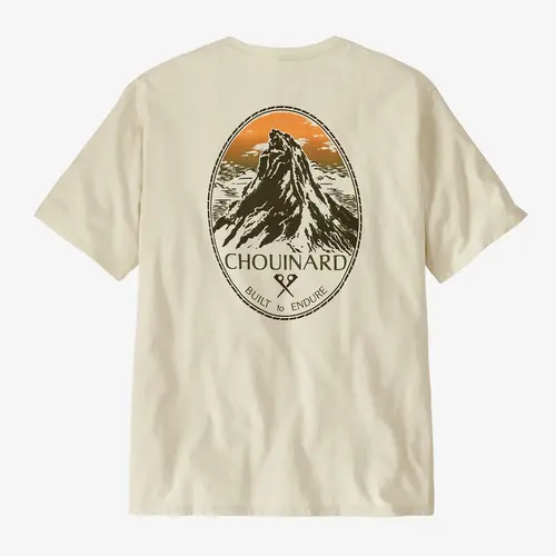 Patagonia Tee Chouinard Crest Pocket Responsibili-Tee Birch White [Size: Mens Medium] [Colour: White]