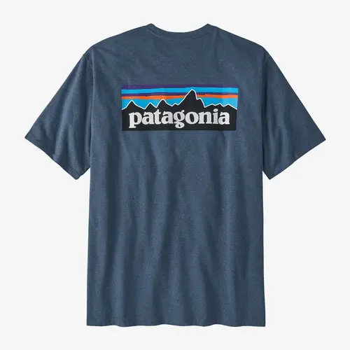 Patagonia Tee P-6 Logo Responsibili-Tee Utility Blue [Size: Mens Medium] [Colour: Blue]