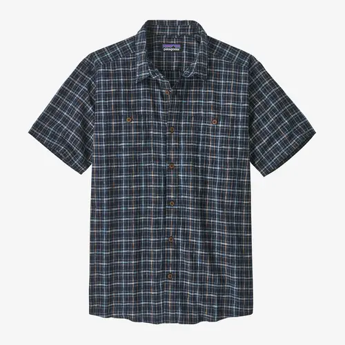 Patagonia Shirt Back Step Short Sleeve Renewal New Navy [Size: Mens Medium] [Colour: Blue]