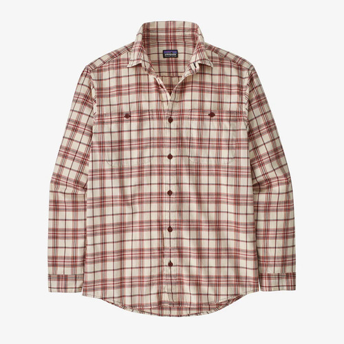 Patagonia Shirt Pima Cotton Channels Burl Red [Size: Mens Medium]