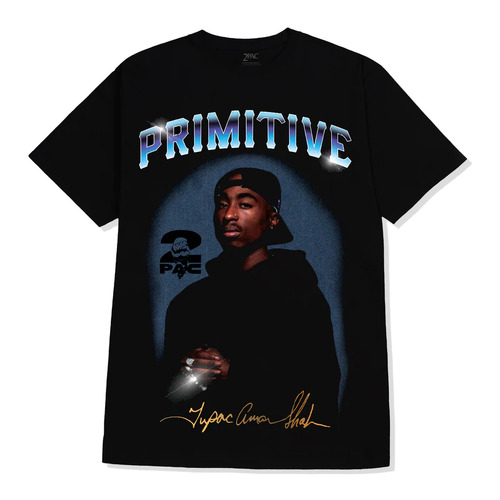 Primitive Tee 2pac Tupac Shine Black