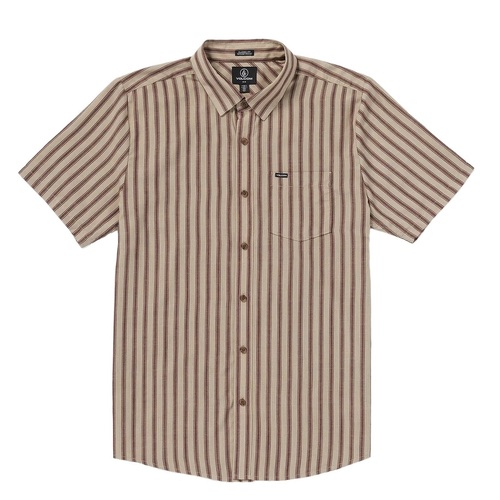 Volcom Shirt Arvostripe Woven Light Khaki [Size: Mens Medium]