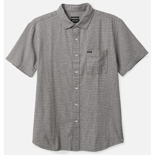 Brixton Shirt Charter Gingham Black/Off White [Size: Mens Medium]