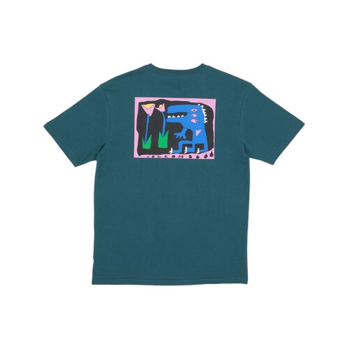 Volcom Youth Tee Arthur Dino Evergreen [Size: Youth 8] [Colour: Green]