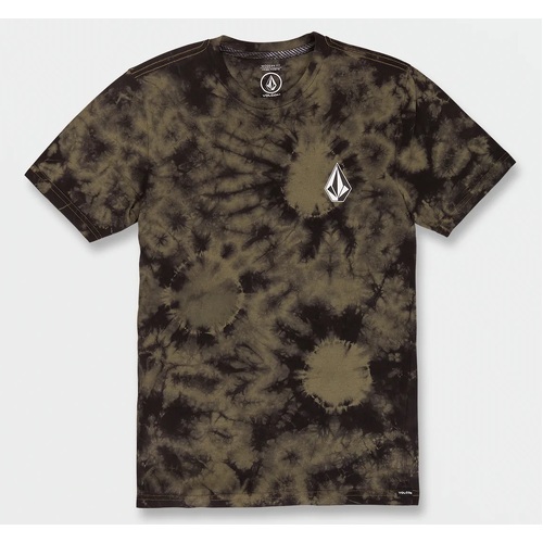 Volcom Youth Tee Iconic Stone Dye Military [Size: Youth 8/XSmall]