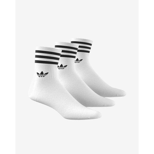 Adidas Youth Socks Mid Cut Crew 3pk White/Black US 13k-2