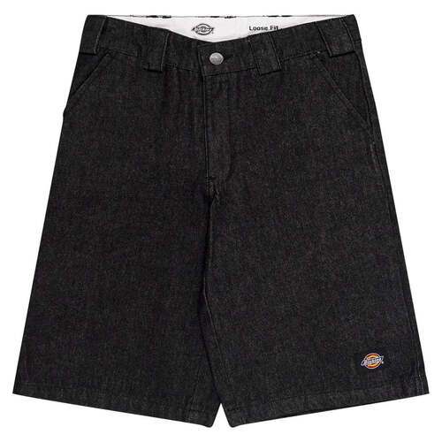 Dickies Youth Shorts DX200Y Denim Relaxed Fit Carpenter Rinsed Black