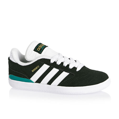 Adidas Youth Busenitz J Black/White/Green [Size: Mens US 4 / UK 3]