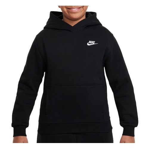 Nike Youth Jumper Sportswear Club Fleece Hood LBR Logo Black [Size: Youth 12]