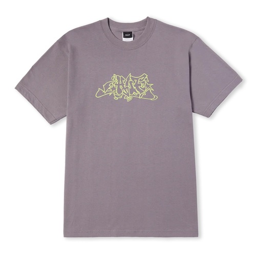 Huf Tee Outlines Light Plum [Size: Mens Medium] [Colour: Purple]