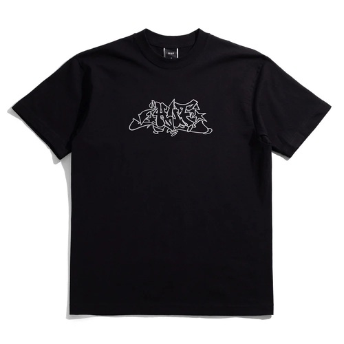 Huf Tee Outlines Black [Size: Mens Large] [Colour: Black]