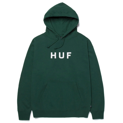 Huf Jumper Essentials OG Logo PO Hood Forest Green [Size: Mens Medium]