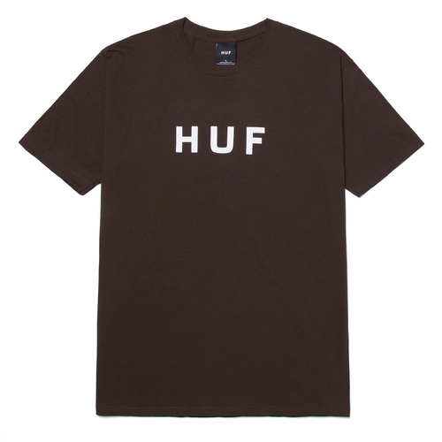 Huf Tee Essentials OG Logo Chocolate [Size: Mens Medium]