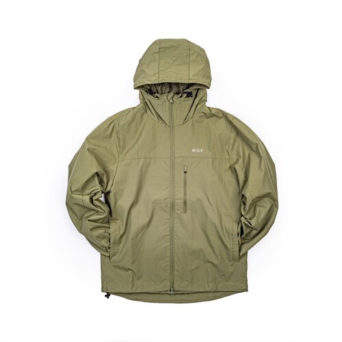 Huf Jacket Essentials Zip Shell Standard Olive [Size: Mens Medium]