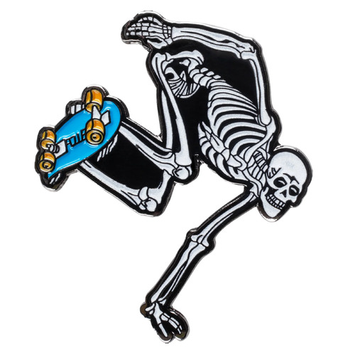 Powell Peralta Lapel Pin Skate Skeleton Glow In The Dark