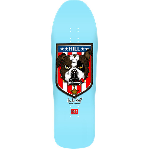 Powell Peralta Deck Frankie Hill Bulldog Aqua Blue 10 Inch Width